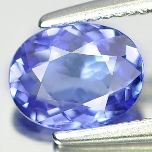 Natural Violetish Blue Tanzanite 0.75 Ct. Clean Oval Shape 6.7 x 5.3 Mm. Gemstone From Tanzania (1 of 3)