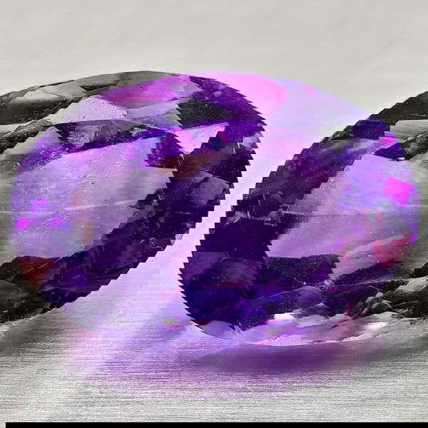 Natural Purple Amethyst 6.88 Ct. Oval Shape 14.3 x 9.7 Mm Gemstone from Brazil (1 of 3)