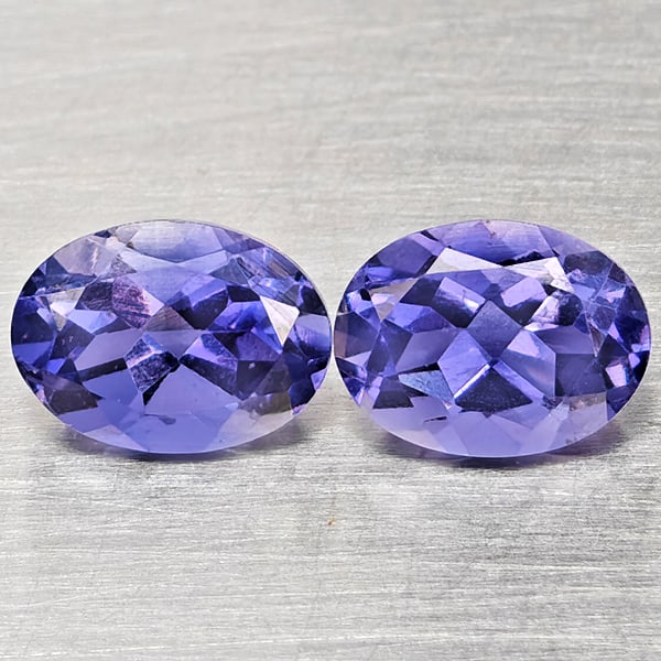 Natural Violetish Blue Iolite 1.36 Ct. 2 Pcs Oval Shape 7 x 5 Mm Gemstones From Madagascar: Product ID: 803804865 Product Name: Natural Iolite Weight: 1.36 CT. Size: 7 x 5 x 3.5 MM. Shape: Oval Shape Color: Violetish Blue Clarity:VSI Luster: Good Gems Origin: Madagascar Treatment: Unheated C
