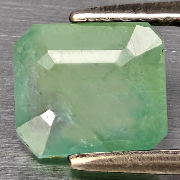 Natural Green Blueish Grandidierite 1.41 Ct. Octagon Shape 7.1 x 6.1 Mm Gemstone from Madagascar: Product ID: 803100093 Product Name: Natural Tsavorite Weight: 1.41 CT. Size: 7.1 x 6.1 x 3.4 MM. Shape: Octagon Color: Green Blueish Clarity:SI1 Luster: Good Gems Origin: Madagascar Treatment: Unheate