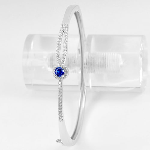 925 Sterling Silver Bangle Jewelry Diameter 55 Mm. Beautiful Design 10.00 Grams: Product ID: 280550083 Product Type: 925 Sterling Silver Fine Jewelry Jewelry Weight: 10.00 Grams. Gemstones Color: Silver Metal: Solid Silver 92.5%. Gemstone Detail: Round Blue CZ Size 4 x 4 mm. 1 Pc.