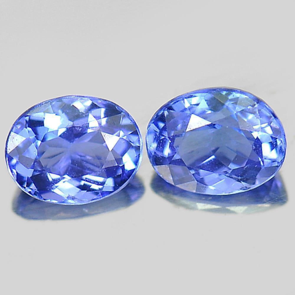 Natural Violetish Blue Tanzanite 1.39 Ct. 2 Pcs VVS Oval Shape 6.1 x 4.8 Mm. Gemstones From Tanzania: Product ID: 807005546 Product Name: Natural Tanzanite Weight: 1.39 CT. Size: 6.1 x 4.8 x 3.7 MM. Shape: Oval Color: Blue Clarity:VVS Luster: Very Good Gems Origin: Tanzania Treatment: Heated Crystal S