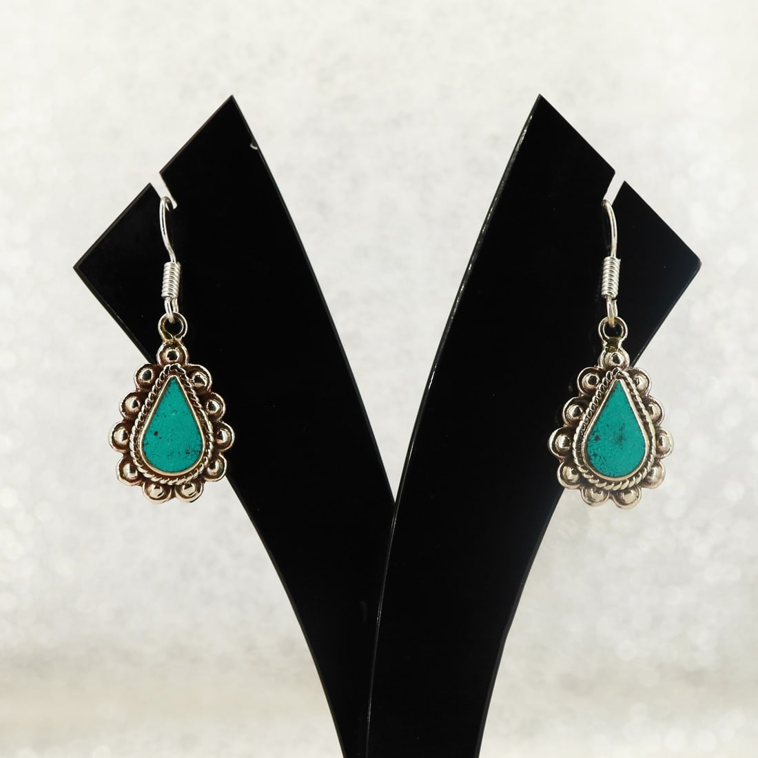 Tibetan Turquoise Handmade Light Weight Earring (1 of 1)