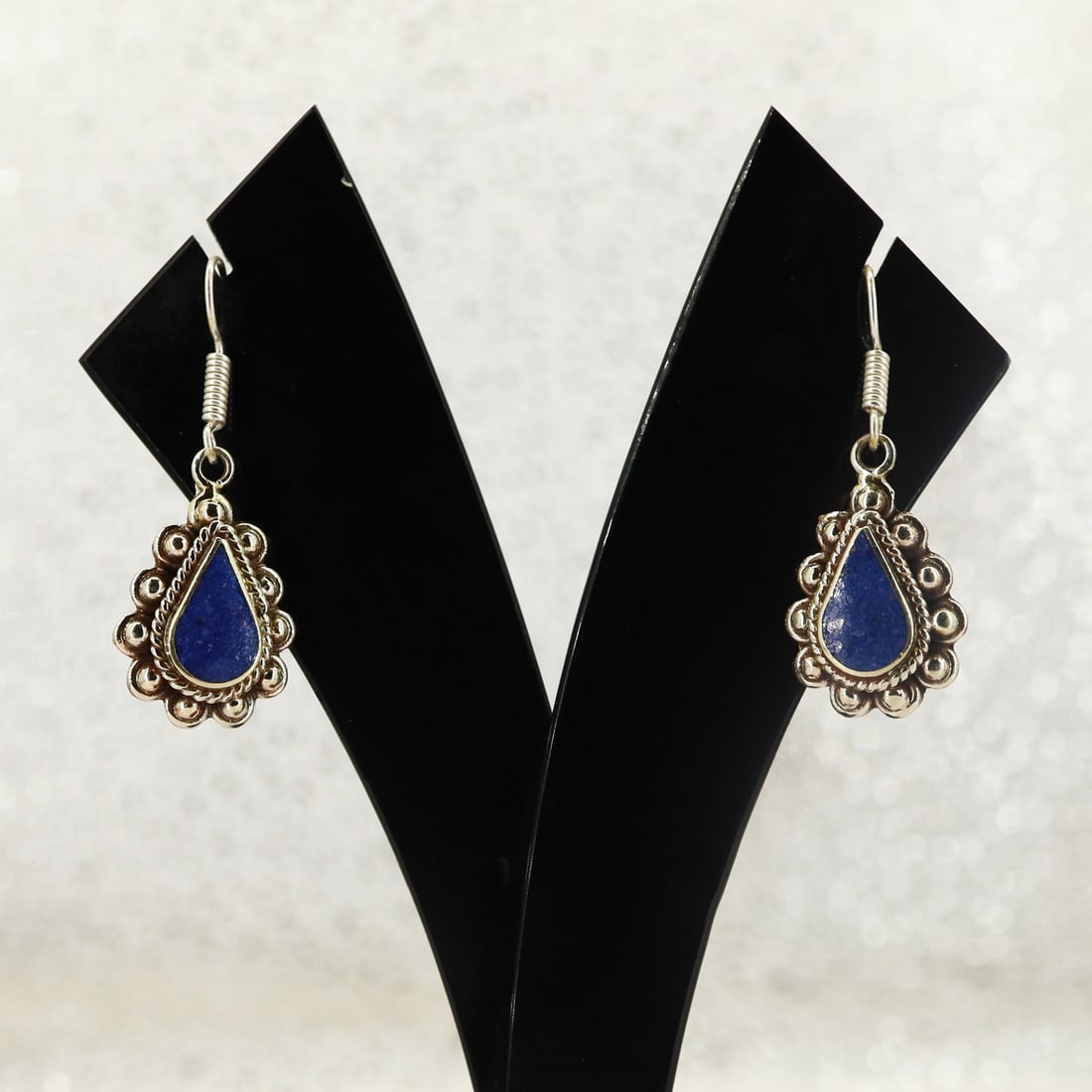Afghani Natural Lapis Handmade Small Earring (1 of 1)
