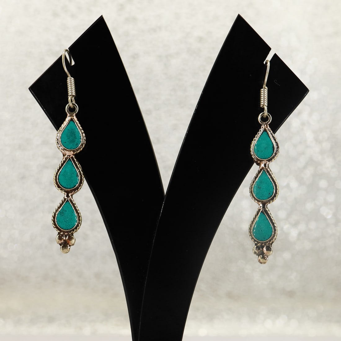 New Arrival - Tibetan Turquoise Handmade Boho Earring (1 of 1)