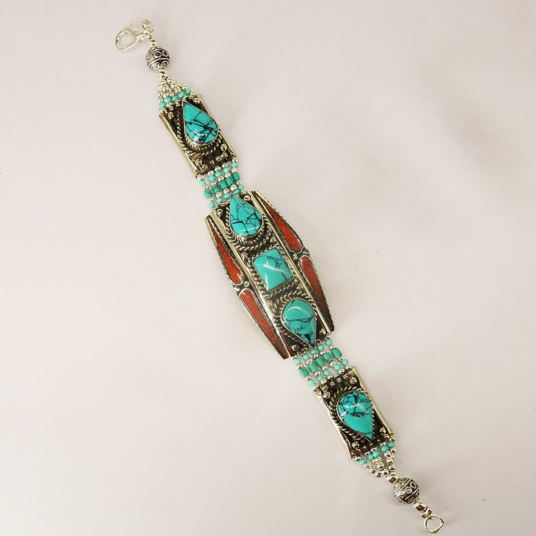 Vintage Handcrafted Nepali Tibetan Hinged Bracelet (1 of 3)