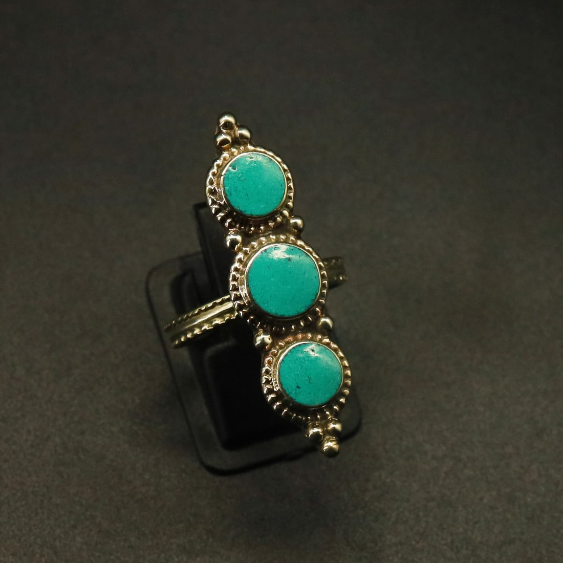 Tibetan Turquoise Handmade Boho Ring - Free Size: Product ID: 250928131854 Product - Tibetan Handmade Ring Gemstone - Natural Turquoise Ring Size - Free Size Weight - 4 Gram Metal - Brass & Copper mix Metal Origin - Nepal Country/Region of Manufactur