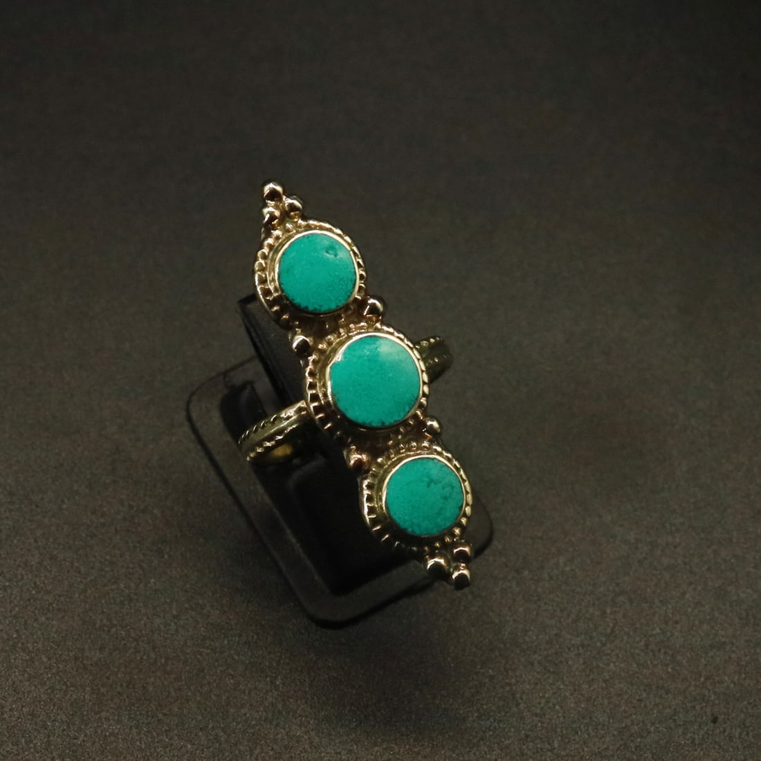 Tibetan Turquoise Handmade Ethnic Boho Ring - Free Size: Product ID: 250928131828 Product - Tibetan Handmade Ring Gemstone - Natural Turquoise Ring Size - Free Size Weight - 4 Gram Metal - Brass & Copper mix Metal Origin - Nepal Country/Region of Manufactur