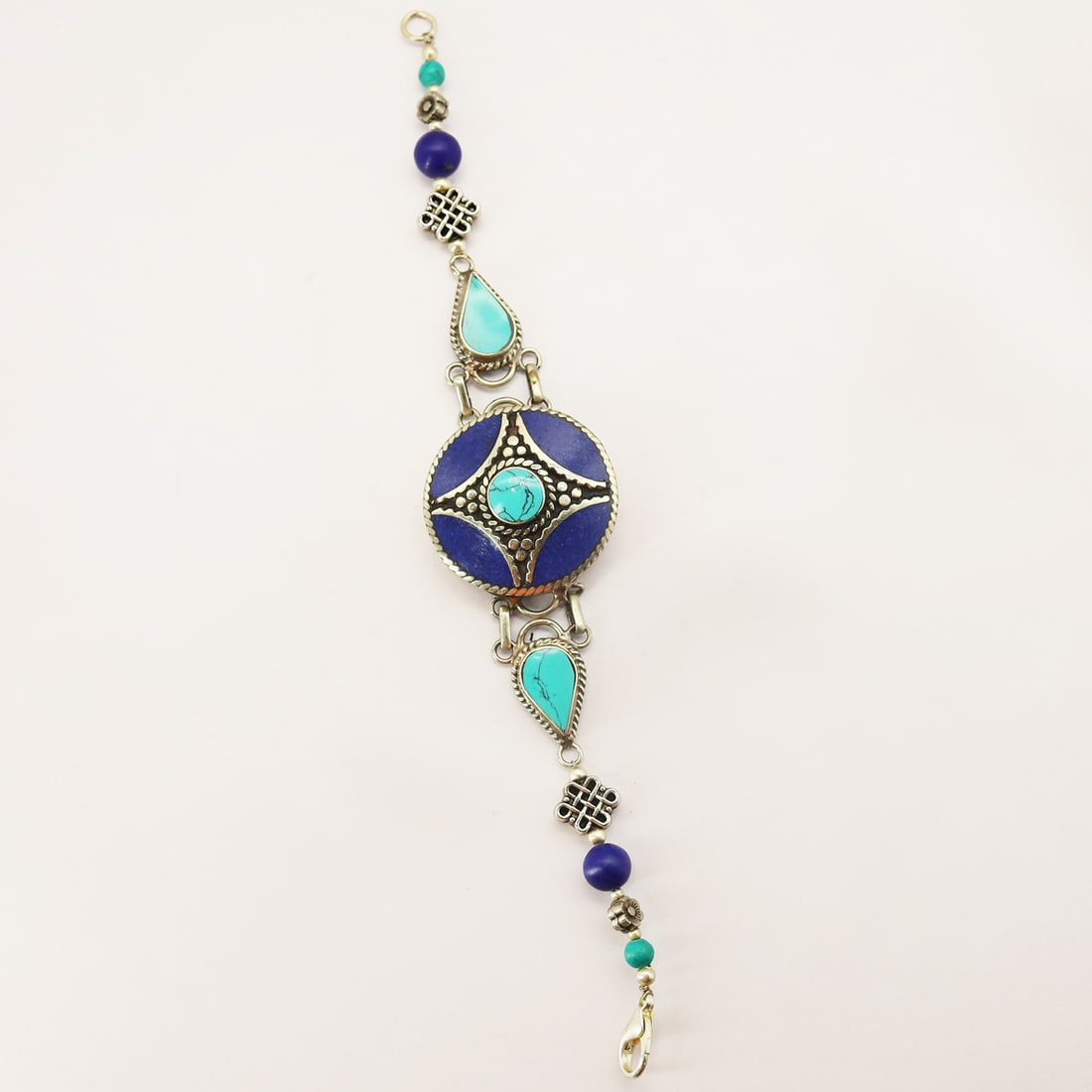 Afghani Lapis Lazuli & Turquoise Handmade Boho Bracelet (1 of 3)