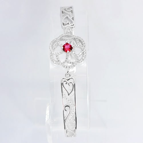 925 Sterling Silver Bangle Jewelry Diameter 45 Mm. 12.94 Grams (1 of 3)