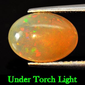 Natural Multi Color Opal 1.60 Ct. Oval Cabochon Shape 11.2 x 8 Mm. Unheated Gemstone (1 of 3)