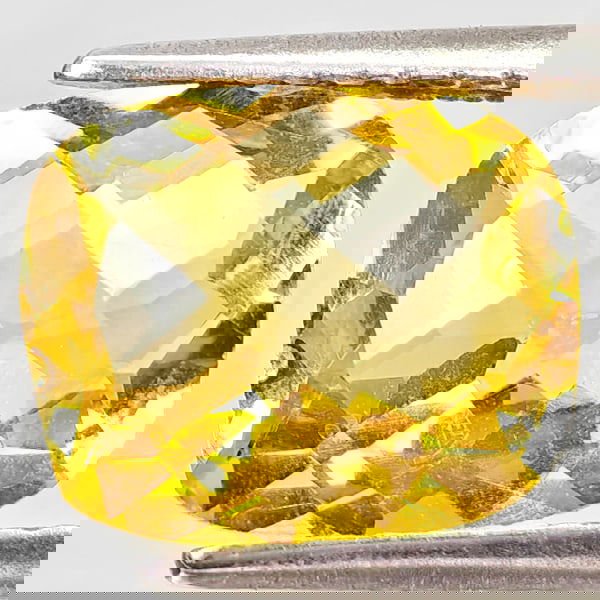 Natural Yellow Citrine 2.46 Ct. Cushion Checkerboard Cut 9.9 x 8.3 Mm. Gemstone From Brazil: Product ID: 801815218 Product Name: Natural Citrine Weight: 2.46 CT. Size: 9.9 x 8.3 x 5.1 MM. Shape: Cushion Checkerboard Cut Color: Yellow Clarity:VVS - VSI Luster: Good Gems Origin: Brazil Treatmen