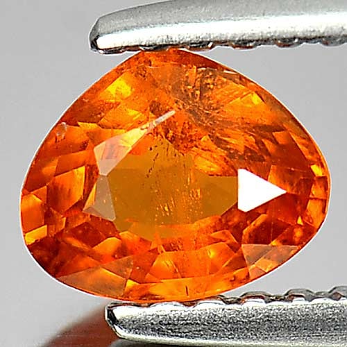 Natural Orange Spessartine Garnet 0.70 Ct. Pear Shape 6 x 5 Mm Gemstone From Namibia: Product ID: 802934635 Product Name: Natural Spessartine Weight: 0.70 CT. Size: 6 x 5 x 2.9 MM. Shape: Pear Color: Orange Clarity:VSI Luster: Good Gems Origin: Namibia Treatment: Unheated Crystal Struc
