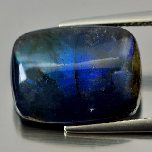 Natural Multi Color Blue Labradorite 9.26 Ct. Baguette Cabochon Shape 16.1 x 12 Mm. Gemstone From (1 of 3)