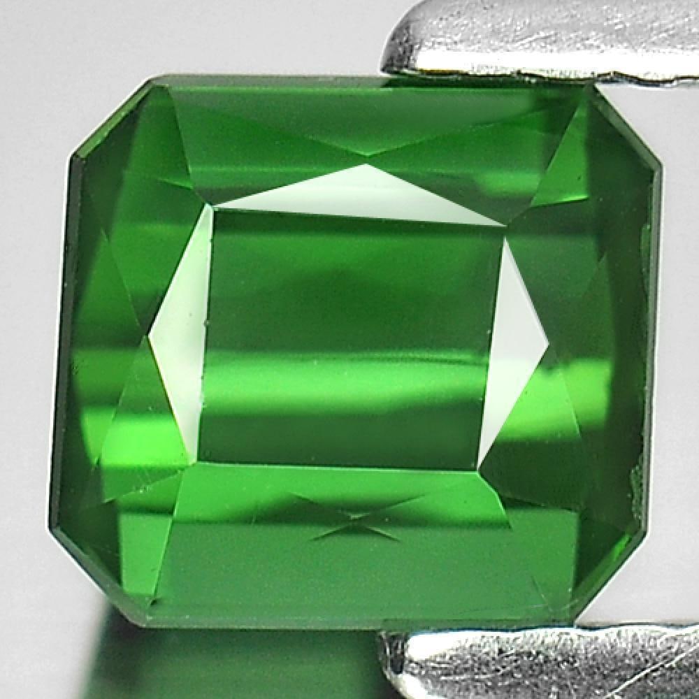 Natural Green Tourmaline 1.34 Ct. VVS Octagon Shape 6 x 5.6 Mm. Unheated Gemstone From Nigeria (1 of 3)
