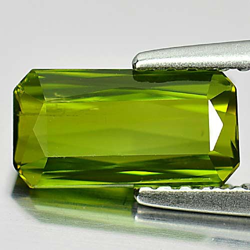 Natural Green Tourmaline 1.37 Ct. Octagon Shape 9.3 x 4.9 Mm. Unheated Gemstone From Nigeria (1 of 3)