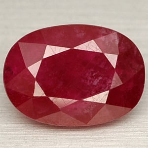 Natural Red Ruby 3.44 Ct. Oval Shape 10 x 7.2 Mm Gemstone From Madagascar (1 of 3)