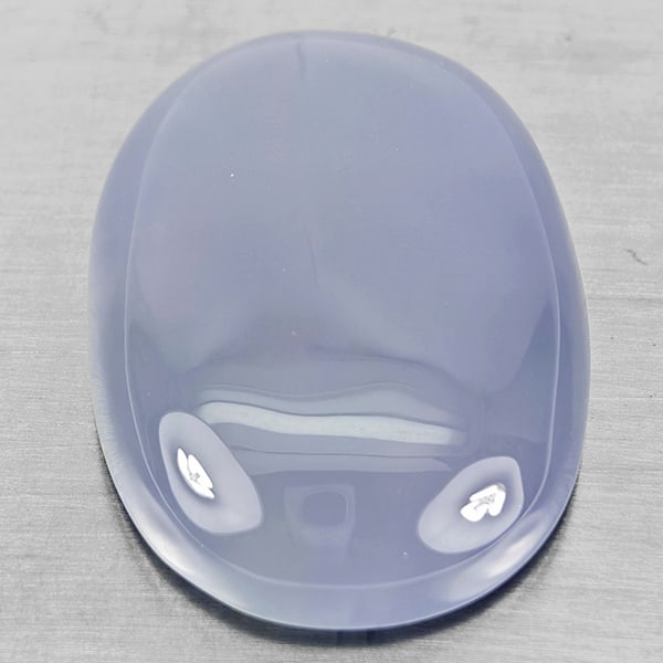Natural Lavender Chalcedony 73.96 Ct. Oval Cabochon Shape 36 x 26 Mm Gemstone From Russia (1 of 3)