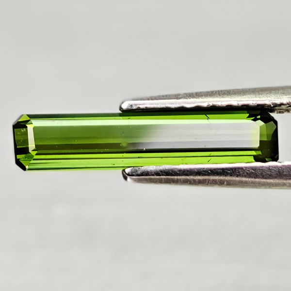 Natural Green Tourmaline 1.15 Ct. Octagon Shape 14.1 x 3.2 Mm Gemstone From Nigeria (1 of 3)