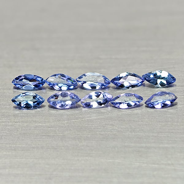 Natural Violetish Blue Tanzanite 1.05 Ct. 10 Pcs Marquise Shape 5.2 x 2.5 Mm Gemstones From Tanzania: Product ID: 807015014 Product Name: Natural Tanzanite Weight: 1.05 CT. Size: 5.2 x 2.5 x 2.3 MM. Shape: Marquise Shape Color: Violetish Blue Clarity:VSI Luster: Good Gems Origin: Tanzania Treatment: U