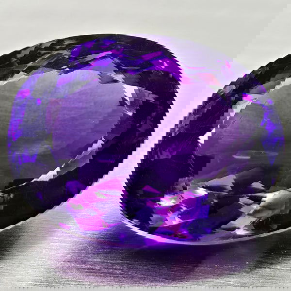 Natural Purple Amethyst 17.71 Ct. Oval Shape 18.7 x 14.7 Mm. Gemstone from Brazil: Product ID: 800325511 Product Name: Natural Amethyst Weight: 17.71 CT. Size: 18.7 x 14.7 x 10 MM. Shape: Oval Color: Purple Clarity:VSI Luster: Good Gems Origin: Brazil Treatment: Unheated Crystal Str