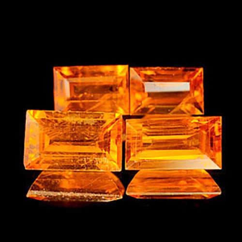 Natural Orange Spessartine Garnet 2.11 Ct. 4 Pcs. Baguette Gemstone Unheated From Nigeria: Product ID: 802923578 Product Name: Natural Spessartine Weight: 2.11 CT. Size: 6.3 x 3.9 x 2.5 MM. Shape: Baguette Color: Orange Clarity:SI Luster: Good Gems Origin: Nigeria Treatment: Unheated Crysta