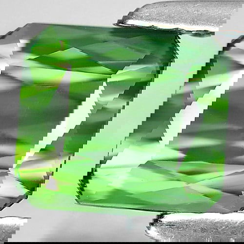 Natural Green Tourmaline 1.59 Ct. VVS Octagon Shape 7 x 6.2 Mm. Unheated Gemstone From Nigeria (1 of 3)