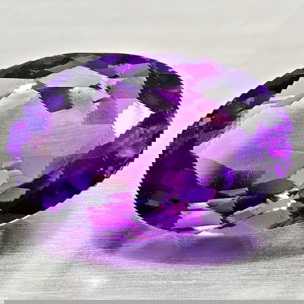 Natural Purple Amethyst 8.66 Ct. Oval Shape 16.5 x 10.9 Mm Gemstone from Brazil: Product ID: 800325482 Product Name: Natural Amethyst Weight: 8.66 CT. Size: 16.5 x 10.9 x 8 MM. Shape: Oval Color: Purple Clarity:VSI Luster: Good Gems Origin: Brazil Treatment: Unheated Crystal Struc