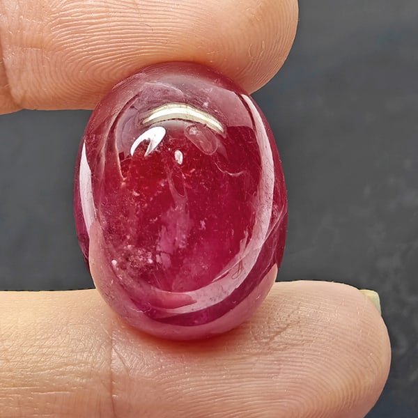 Natural Pink Red Ruby 37.85 Ct. Oval Cabochon Shape 20 x 15 Mm Gemstone From Madagascar (1 of 3)