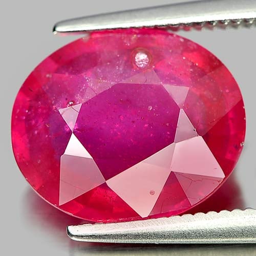 Red Pink Ruby 4.56 Ct. Oval Shape 11.4 x 9.5 Mm. Natural Gemstone Mozambique (1 of 3)