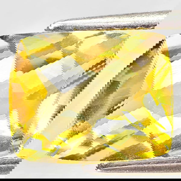 Natural Yellow Citrine 2.70 Ct. Cushion Checkerboard Cut 10.1 x 8.1 Mm Gemstone from Brazil: Product ID: 801815221 Product Name: Natural Citrine Weight: 2.70 CT. Size: 10.1 x 8.1 x 5.2 MM. Shape: Cushion Checkerboard Cut Color: Yellow Clarity:VVS - VSI Luster: Good Gems Origin: Brazil Treatme