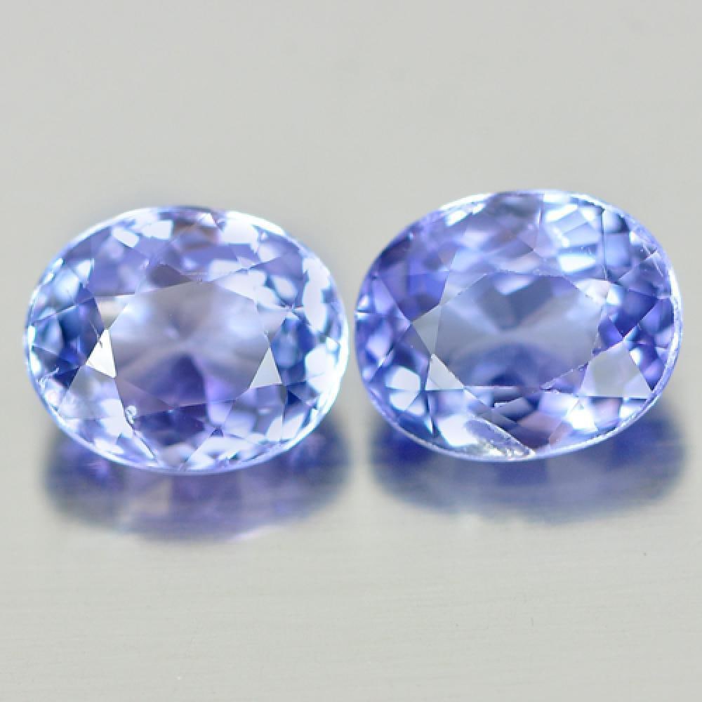 Natural Violetish Blue Tanzanite 1.19 Ct. 2 Pcs. Oval Shape 5.6 x 4.5 Mm. Gemstones From Tanzania: Product ID: 807005140 Product Name: Natural Tanzanite Weight: 1.19 CT. Size: 5.6 x 4.5 x 3 MM. Shape: Oval Color: Blue Clarity:VSI Luster: Very Good Gems Origin: Tanzania Treatment: Heated Crystal Str