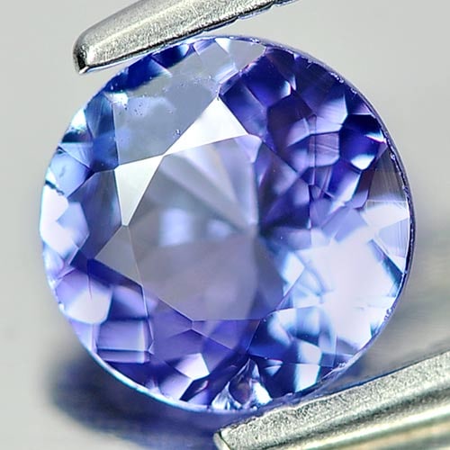 Natural Violetish Blue Tanzanite 0.75 Ct. Round Shape 5.9 Mm. Gemstone From Tanzania (1 of 3)