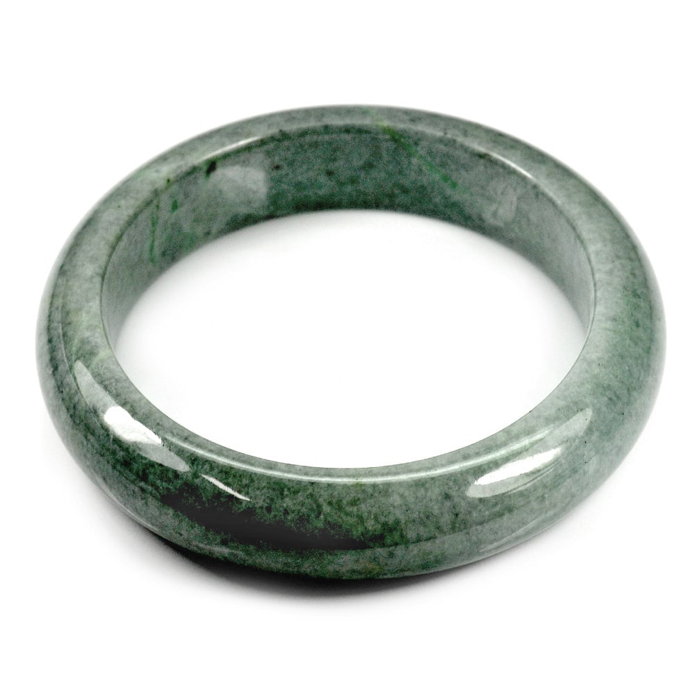 Natural Green Jade Bangle 415.99 Ct. Diameter 59 Mm. Unheated Gemstone (1 of 3)