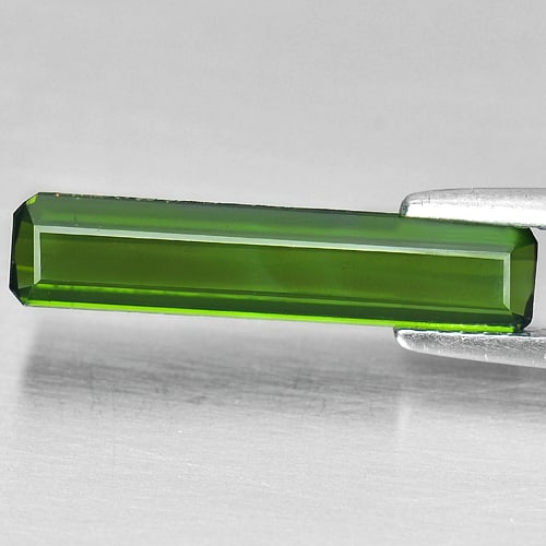 Natural Green Tourmaline 1.94 Ct. VVS Octagon Shape 18.6 x 4.1 Mm. Gemstone From Nigeria: Product ID: 807242958 Product Name: Natural Tourmaline Weight: 1.94 CT. Size: 18.6 x 4.1 x 2.6 MM. Shape: Octagon Color: Green Clarity:VVS Luster: Good Gems Origin: Nigeria Treatment: Unheated Crystal