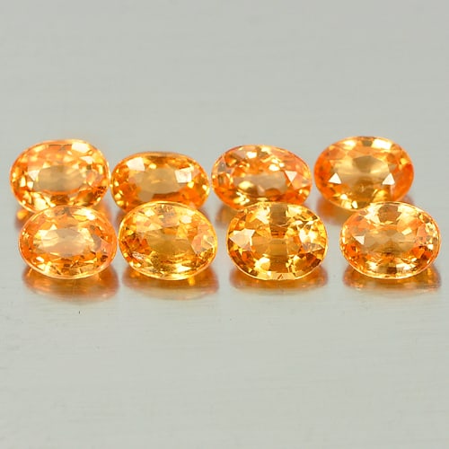 Natural Orange Spessartine Garnet 2.32 Ct. 8 Pcs. Oval Shape 4 x 3 Mm. Gemstone From Namibia: Product ID: 802935178 Product Name: Natural Spessartine Weight: 2.32 CT. Size: 4 x 3 x 2.4 MM. Shape: Oval Color: Orange Clarity:VSI Luster: Very Good Gems Origin: Namibia Treatment: Unheated Crystal 