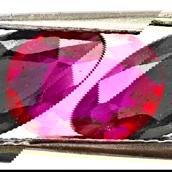 Natural Purplish Red Ruby 2.08 Ct. Oval Shape 9.2 x 6.8 Mm Gemstone From Madagascar (1 of 3)