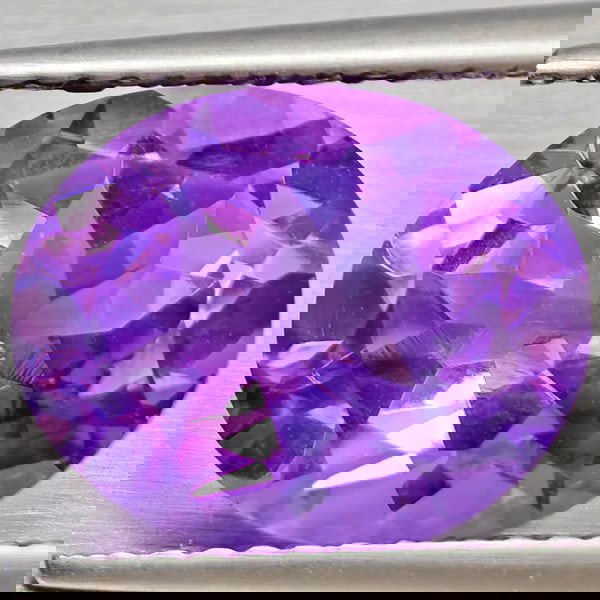 Natural Purple Amethyst 3.31 Ct. Oval Shape 11 x 9 Mm Gemstone from Brazil: Product ID: 800325518 Product Name: Natural Amethyst Weight: 3.31 CT. Size: 11 x 9 x 6.2 MM. Shape: Oval Color: Purple Clarity:VSI Luster: Good Gems Origin: Brazil Treatment: Unheated Crystal Structur