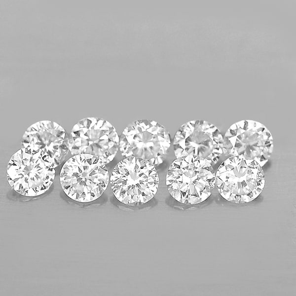 Natural White Diamond 0.17 Ct. 10 Pcs. Round Diamond Cut 1.6 Mm. From Belgium: Product ID: 802104585 Product Name: Natural Natural Diamond Weight: 0.17 CT. Size: 1.6 x 1.6 x 1.0 MM. Shape: Round Diamond Cut Color: White Clarity:SI1 Luster: Scintillating Gems Origin: Belgium Trea