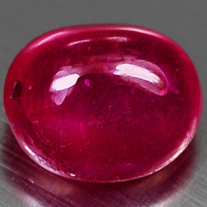Natural Red Pink Ruby 1.34 Ct. Oval Cabochon Shape 6.1 x 5.5 Mm. Gemstone From Madagascar (1 of 3)