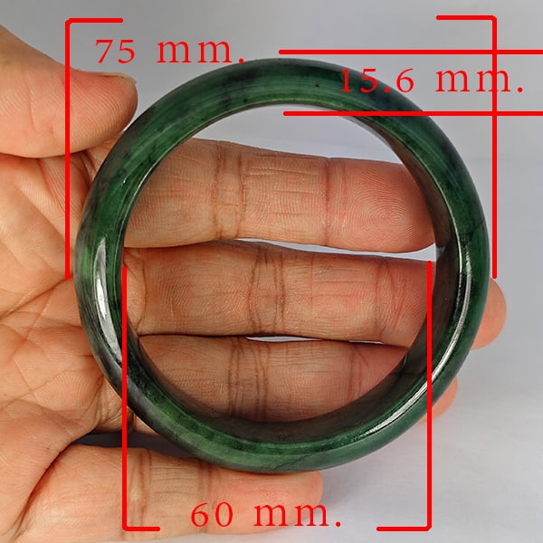 Natural Genuine Mutil Color Jade 355.45 Ct. Bangle Round Diameter 75 x 60 Mm Gemstone from Thailand: Product ID: 819816036 Product Name: Natural Gemstones Weight: 355.45 CT. Size: 75 x 60 x 15.6 MM. Shape: Round Color: Multi-Color Clarity:Opaque Luster: Good Gems Origin: Thailand Treatment: Unheated