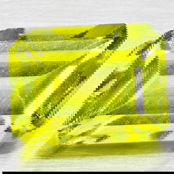 Natural Green Peridot 1.97 Ct. Octagon Shape 8.1 x 6.1 Mm Gemstone From Pakistan: Product ID: 805317152 Product Name: Natural Peridot Weight: 1.97 CT. Size: 8.1 x 6.1 x 4.5 MM. Shape: Octagon Shape Color: Green Clarity:SI1 Luster: Good Gems Origin: Pakistan Treatment: Unheated Crys