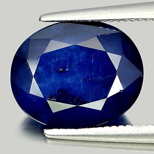 Natural Deep Blue Sapphire 3.83 Ct. Oval Shape 11.1 x 9 Mm Gemstone From Madagascar: Product ID: 806011267 Product Name: Natural Blue Sapphire Weight: 3.83 CT. Size: 11.1 x 9 x 4.7 MM. Shape: Oval Color: Deep Blue Clarity:Opaque Luster: Good Gems Origin: Madagascar Treatment: Heated (