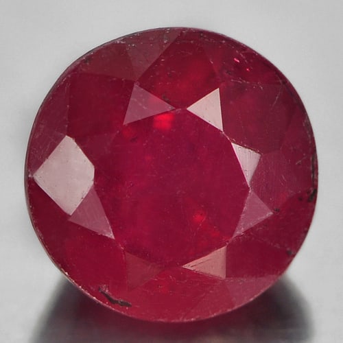 Natural Red Ruby 1.00 Ct. Round Shape 5.7 Mm Gemstone From Madagascar (1 of 3)