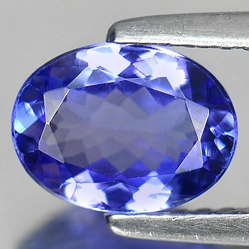 Natural Violetish Blue Tanzanite 1.34 Ct VVS Oval Shape 8.1 x 6.1 Mm Gemstone From Tanzania (1 of 3)