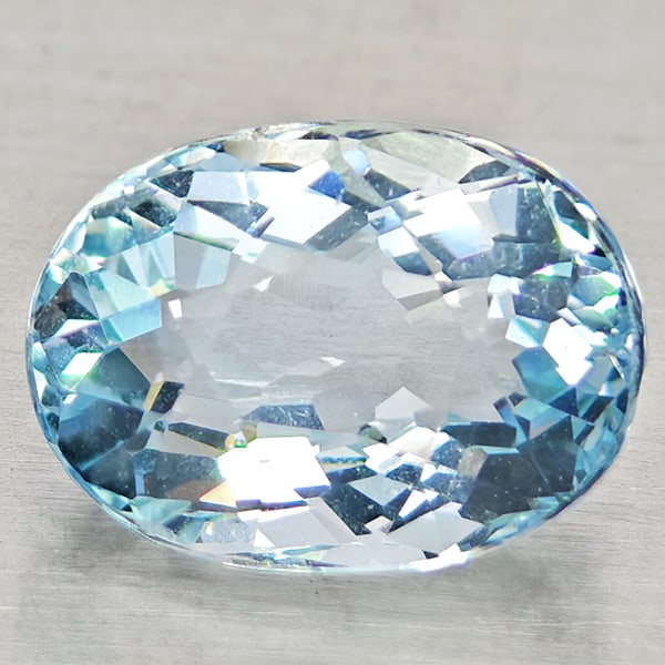Natural Baby Blue Aquamarine 1.67 Ct. Oval Shape 8.7 x 6.4 Mm Gemstone From Brazil: Product ID: 800812350 Product Name: Natural Aquamarine Weight: 1.67 CT. Size: 8.7 x 6.4 x 5.6 MM. Shape: Oval Color: Light Blue Clarity:VSI - SI1 Luster: Good Gems Origin: Brazil Treatment: Unheated C