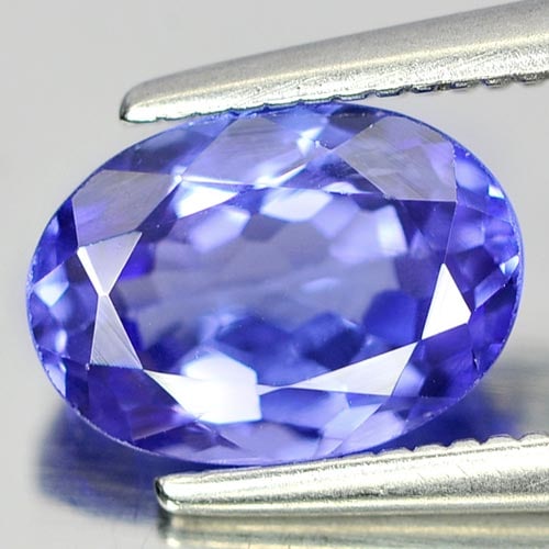 Natural Violetish Blue Tanzanite 1.54 Ct. Oval Shape 8.5 x 6.1 Mm. Gemstone From Tanzania: Product ID: 807009030 Product Name: Natural Tanzanite Weight: 1.54 CT. Size: 8.5 x 6.1 x 3.7 MM. Shape: Oval Color: Violetish Blue Clarity:VSI Luster: Good Gems Origin: Tanzania Treatment: Heated Crys