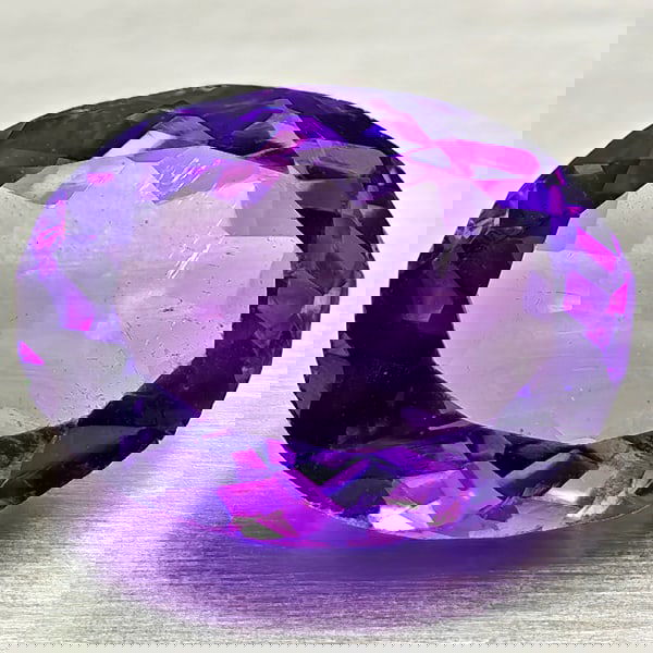 Natural Purple Amethyst 6.73 Ct. Oval Shape 13.8 x 10.3 Mm Gemstone from Brazil: Product ID: 800325430 Product Name: Natural Amethyst Weight: 6.73 CT. Size: 13.8 x 10.3 x 7.2 MM. Shape: Oval Color: Purple Clarity:VSI Luster: Good Gems Origin: Brazil Treatment: Unheated Crystal Str