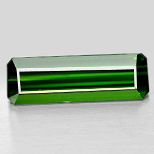 Natural Green Tourmaline 4.90 Ct. Octagon Shape 18 x 6 Mm. Gemstone Unheated From Nigeria (1 of 3)
