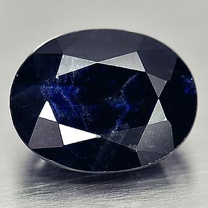 Natural Black Sapphire 1.10 Ct. Oval Shape 7 x 5.1 Mm Gemstone From Australia (1 of 3)